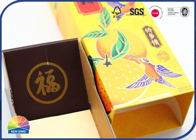 Printed Corrugated Paper Sliding Drawer Box Biscuits Gift Package 0