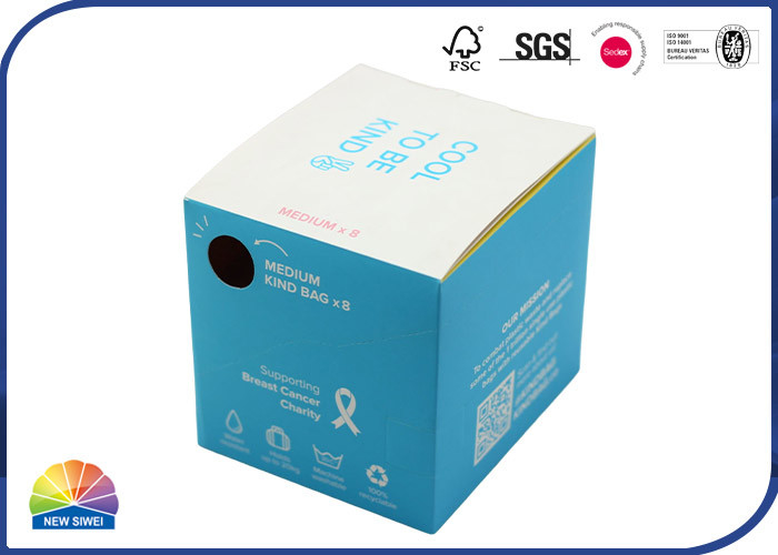 Matte Lamination Recycle Folding Carton Box With Safety Catch Tearable