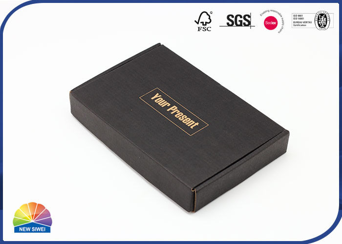 Custom Logo Black Print E-Flute Corrugated Mailer Box