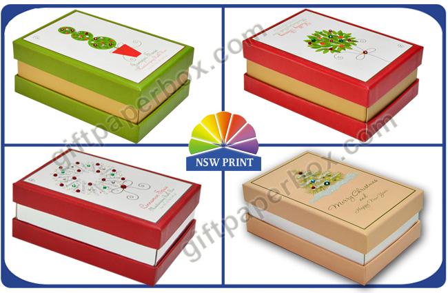 Diamond Decorated CCNB Paper Gift Box / Soap Packaging Box For Christmas Promotion 0