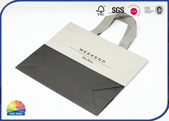 200gsm Specialty Paper Shopping Bags 2c Print With Wide Handles