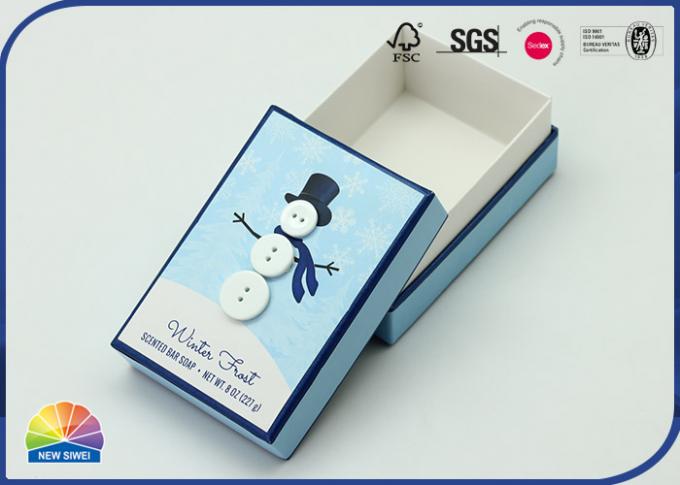 Snowman 350gsm C1S Paper Rigid Shoulder Box Buttons Decorated 0