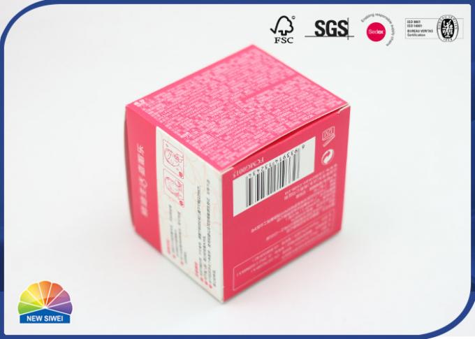 Golden Rose Logo Print Folding Carton Box Matte Pink Color For Facial Cream 0