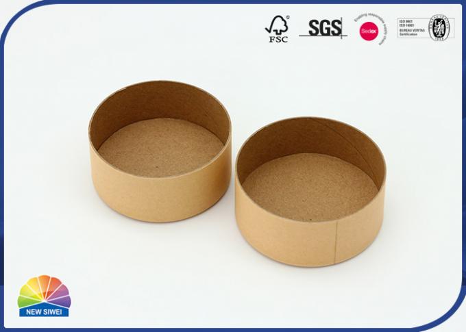Two Pieces Brown Kraft Paper Packaging Tube Packing Jewelry 0