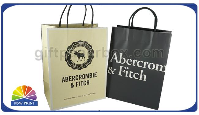 Custom Brand Logo Printing Stylish Paper Carrier / Paper Shopping Bags With Handles 1