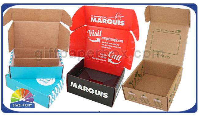 Logo Spot UV Printing Corrugated Paper Boxes / Custom Corrugated Cardboard Box 1