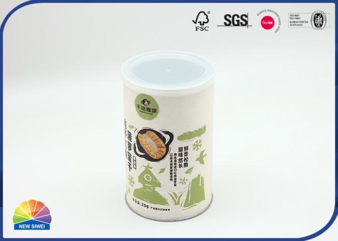 Aluminum Foil Lining Composite Paper Tube With Plastic Cap For Jackfruit Jerky 0