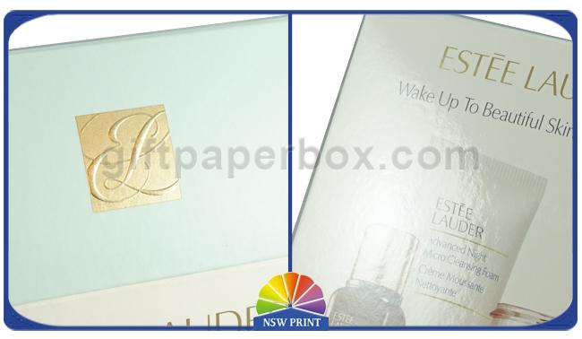 Cosmetic Packaging Folding Carton Box With Gold Foil Embossing Logo 0