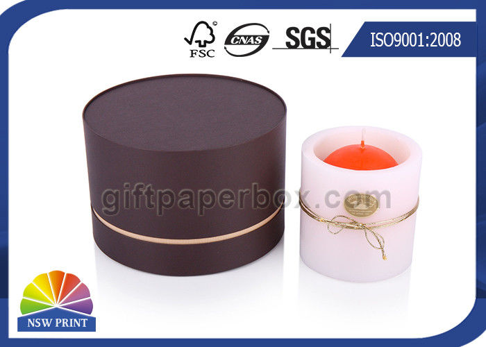 Candle 4C Printing Kraft Paper Round Cylinder Box Matte Laminate