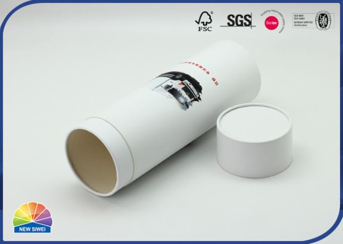 Matte Print Rigid White Cardboard Paper Tube For Tennis Balls 0