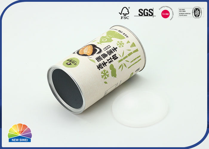 Plastic Cap Aluminum Foil Packaging Paper Tube For Preserved Fruit