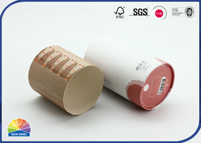 Telescoping 157gsm Coated Paper Tube Packaging Custom Gold Logo