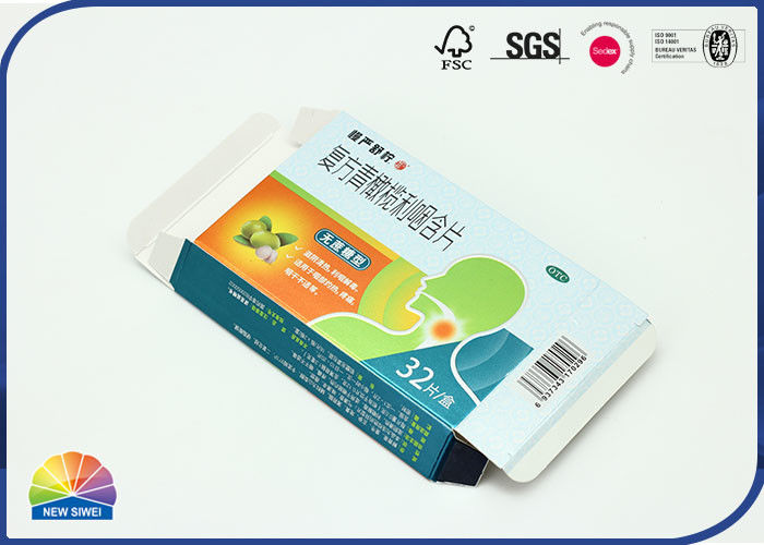 SGS Cardboard CMYK Print Medical Folding Carton Box