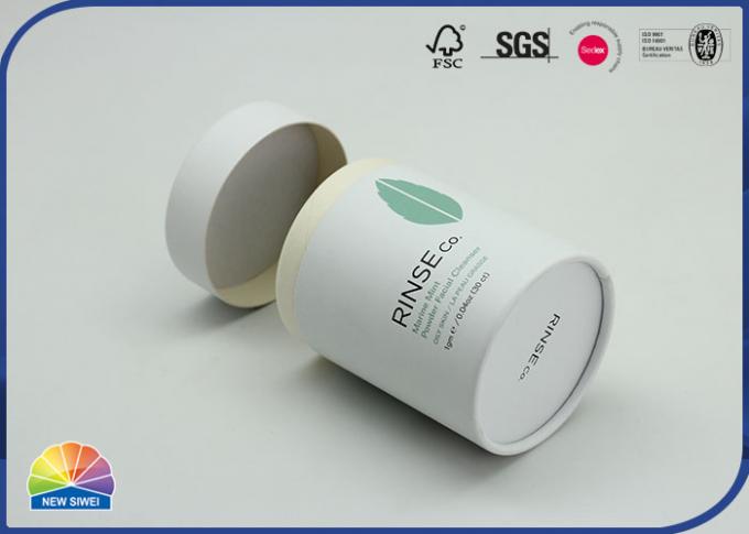 White Paper Core C1S Printed Cylinder Containers Matte Lamination 0