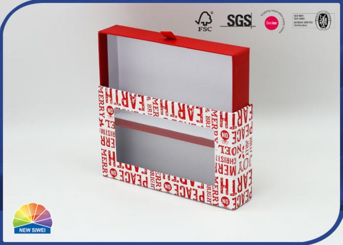 Transparent PET Window Hot Stamping Sliding Drawer Gift Boxes 0