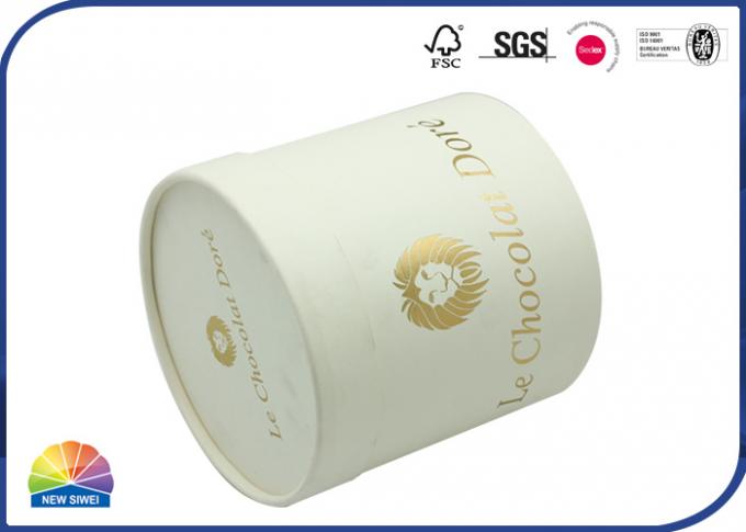 Cylinder Gold Stamping Chocolate Cardboard Paper Tube 0