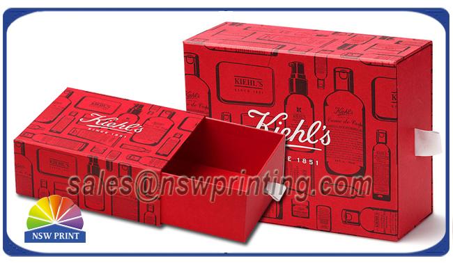 Customized Rigid Paper Drawer Box for Hair Treatments / Body Soap / Lip Balm Kit 0