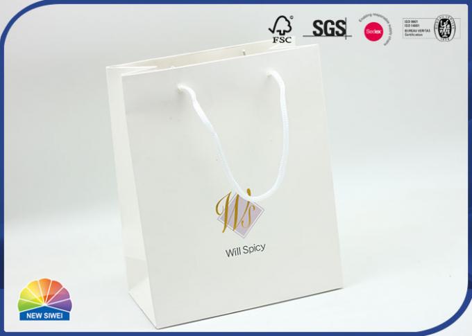 Eco Friendly 4C Print Customized Size Paper Gift Bag With Nylon Handle 0