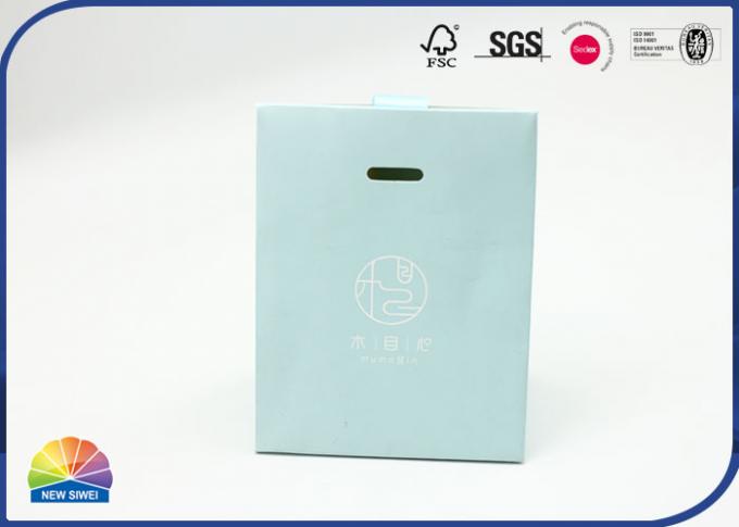 Pantone Color Blue Paper Packaging Bag Matte Lamination With Ribbon 0
