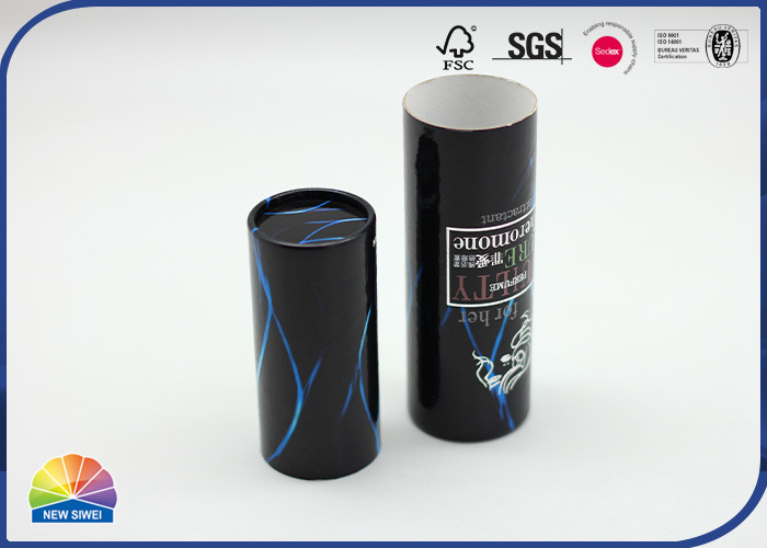 Customizing Bulk Print Paper Packaging Tube Black Cardboard Cylinder Box OEM Logo