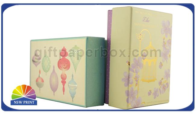 Gold/Silver Foil Stamping Flat Gift Box Recycled Paper Gift Boxes 1