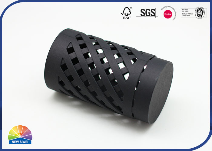 Black Customized Special Paper Packaging Tube Hollow With Inner Tray