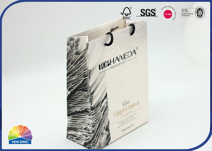 Custom Paper Shopping Bags With Nylon Handle Matte Lamination