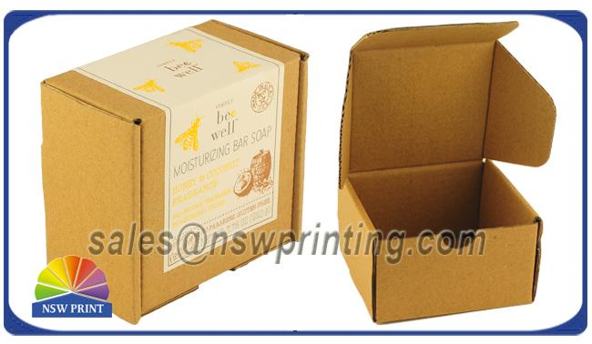 Custom Print Label Corrugated Kraft Mailing Box E Flute Brown Corrugated Mailer 0