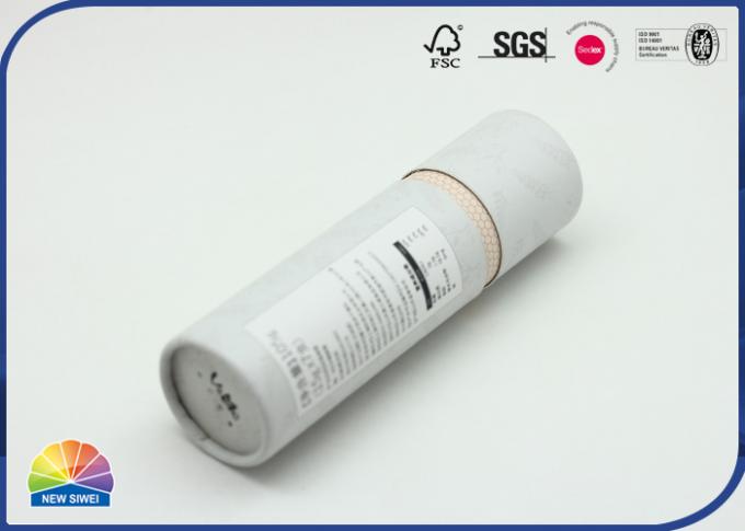 Slim Rigid Cardboard Paper Packaging Tube With Paper Lid Food Grade Cylinder 0