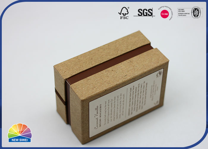 Brown Customized Rigid Shoulder Box For Special Gift Soap