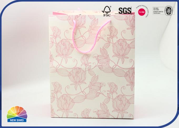 Customized Size Logo Eco Friendly Folding Coated Paper Bag With Handle 0