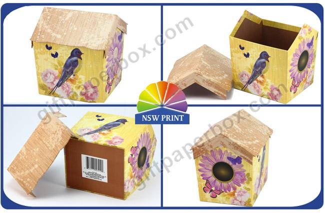 House Shape Fancy Art Paper Gift Box for Christmas / Festival , Toys Paper Packing Boxes 0