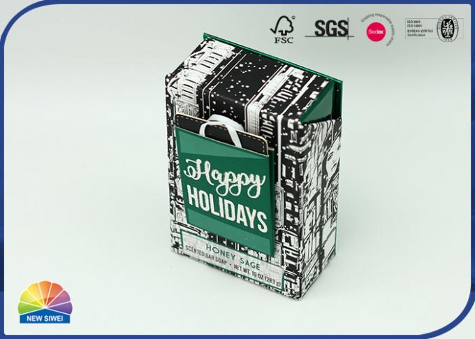 Reusable Present Package Box Custom Printed Hinged Lid Paper Box 0