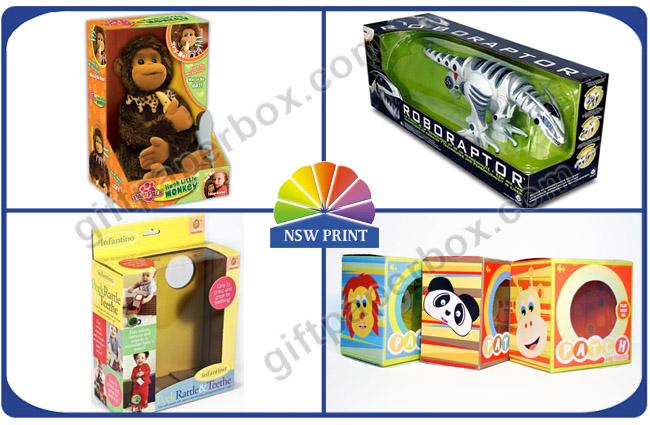 Children'S Toys Product Counter Display Box , Printed Paper Box With Windows 0