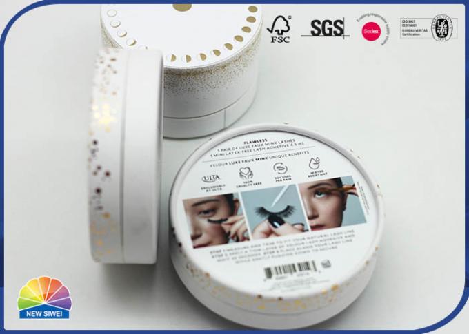 Resuable 4C Printed Customized Paper Gift Packaging Tube For False Eyelashes 0