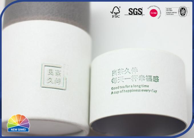 Food Package Paper Tube Container Customized Embossed And Debossed Logo 0