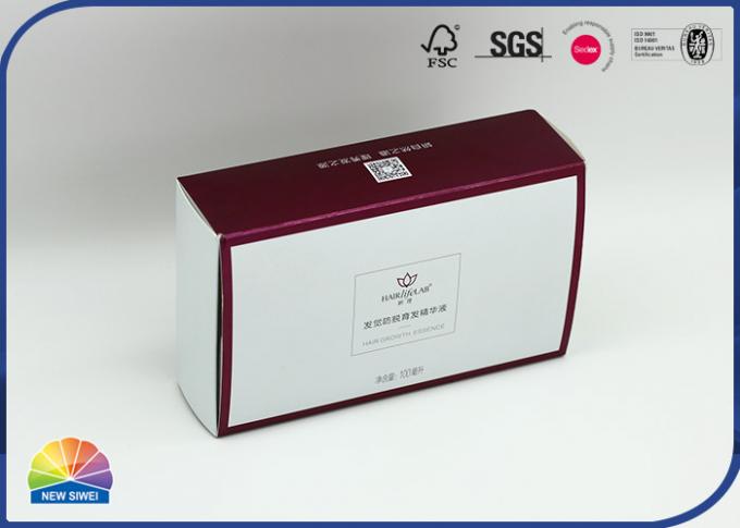 382g Silver Paper Box Custom Folding Carton Packaging For Cosmetics 0