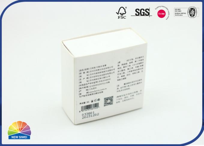 Matte White Folding Carton Box Sleeve Drawer Packaging For Solid Perfume 0