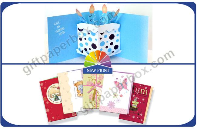 Pop Up Birthday Cake Custom Greeting Cards , Printable Greeting Cards 0