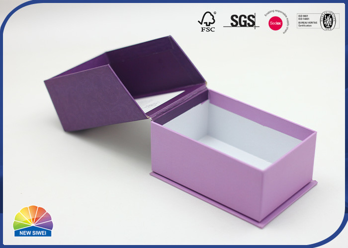 4C Print Hinged Lid Gift Box With Plastic Insert For Small Handmade Soaps