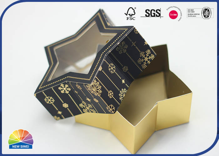 Star Designed 300g Folding Gold Card Carton Boxes Customized Logo Matte Varnishing