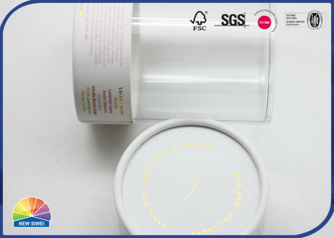 Cylinder Printed Paper Lid Visible Plastic Tube Wedding Candies Package 0