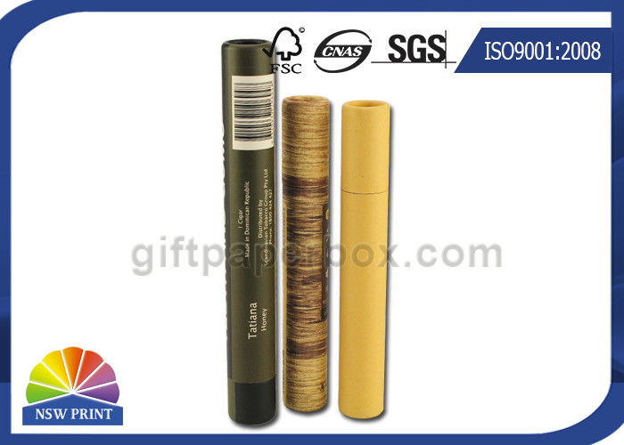 3 Piece Telescopic Cylinder Kraft Paper Packaging Tube With Paper Cap Eco - Friendly