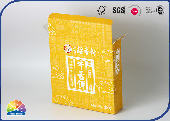 Cakes Biscuits Folding Carton Box Matte Laminated Biodegradable