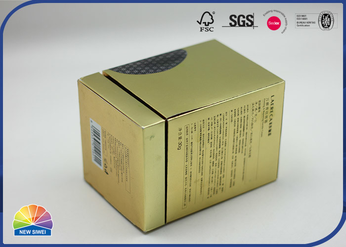 Golden Shinning Paper Rigid Shoulder Box Jewelry For Christmas Gift Packaging