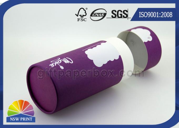 Custom Paperboard Paper Packaging Tube , Fancy Round Paper Can Container 0