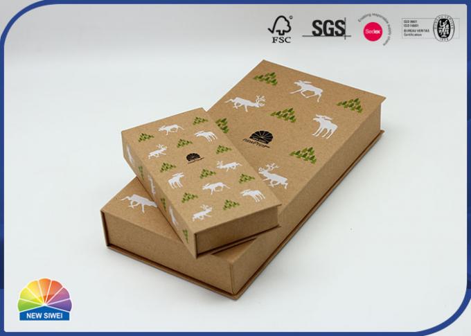 Uv 4c Print Magnetic Flip Open Book Packaging Kraft Paper Box 0