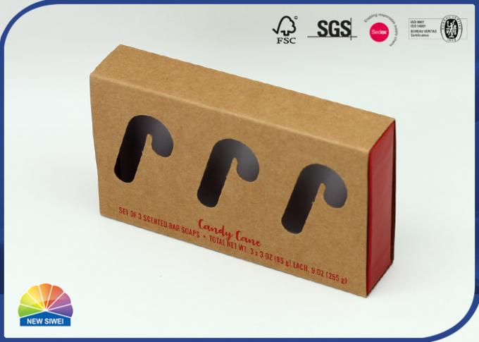 FSC Kraft Paperboard Drawer Christmas Packaging Sliding Paper Box 0