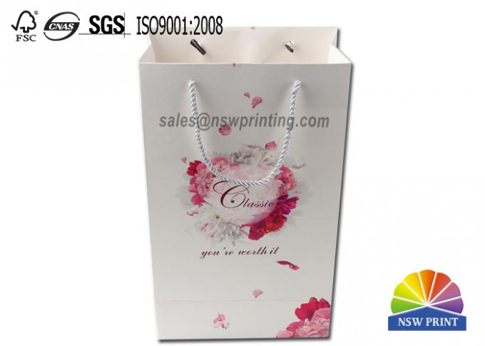 PP Rope Handle 	Custom Paper Shopping Bags With Fancy Design Printing 0