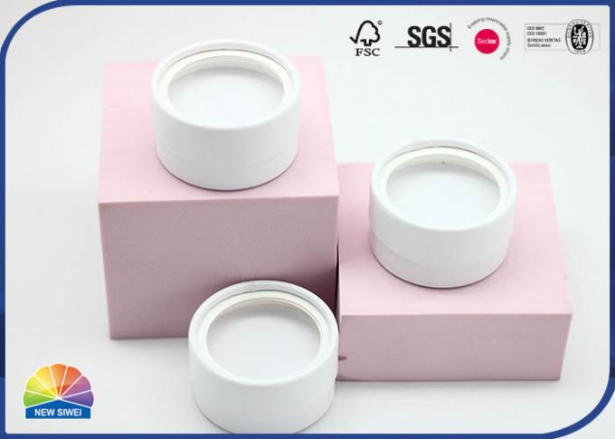 False Eyelashes Cosmetics Paper Packaging Tube Luxury White Customized Size 0